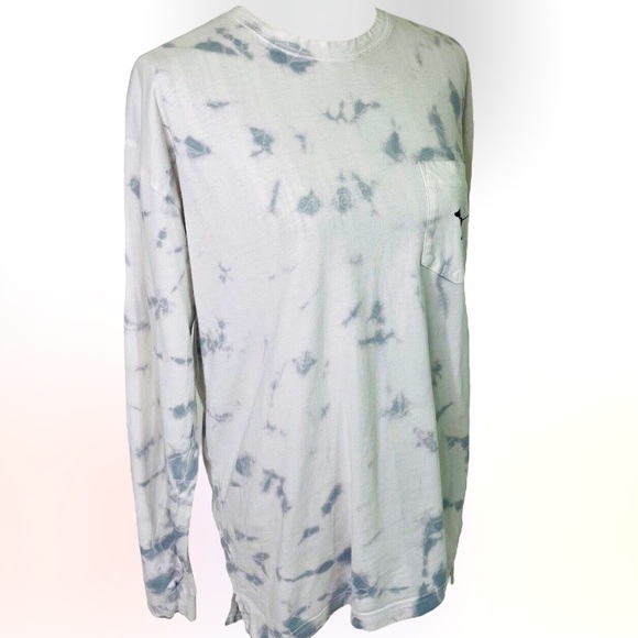 NWOT PINK VS Super Cute Tie Dye Long Sleeve Pullover T-Shirt Steel Blue SZ S - Picture 5 of 7